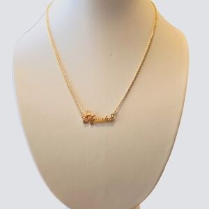 Personalized Women's Gold Plated Fancy Script Name Necklace